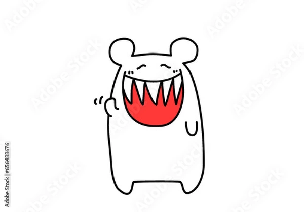 Obraz White bear shy