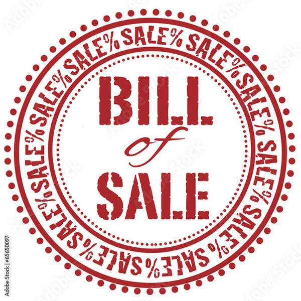 Obraz bill of sale stamp
