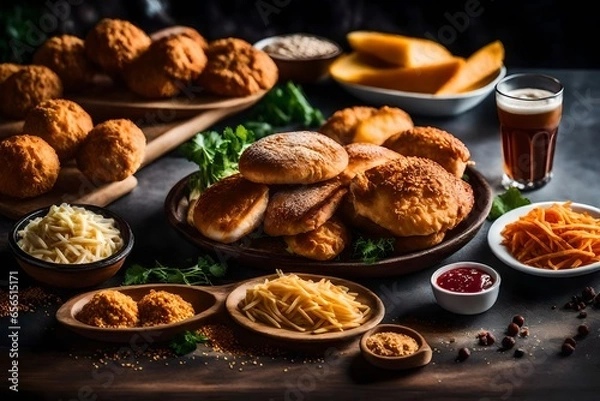 Obraz christmas cookies and nuts