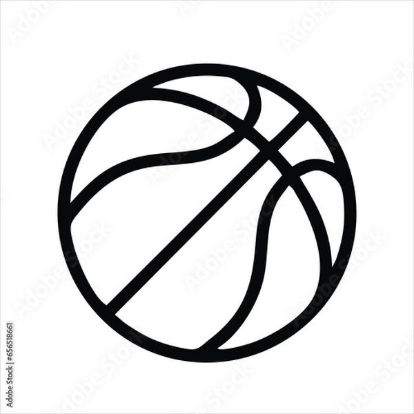 Obraz Basketball icon. basketball vector isolated on white background. basketball symbol in flat style. basketball element design for sport logo. basketball vector