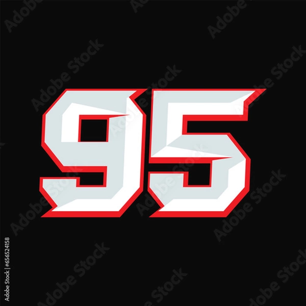 Fototapeta Number Racing 95 Design Vector