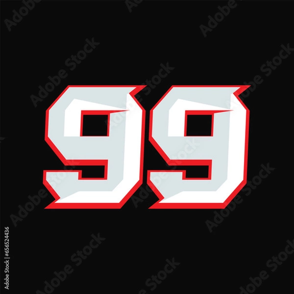 Fototapeta Number Racing 99 Design Vector