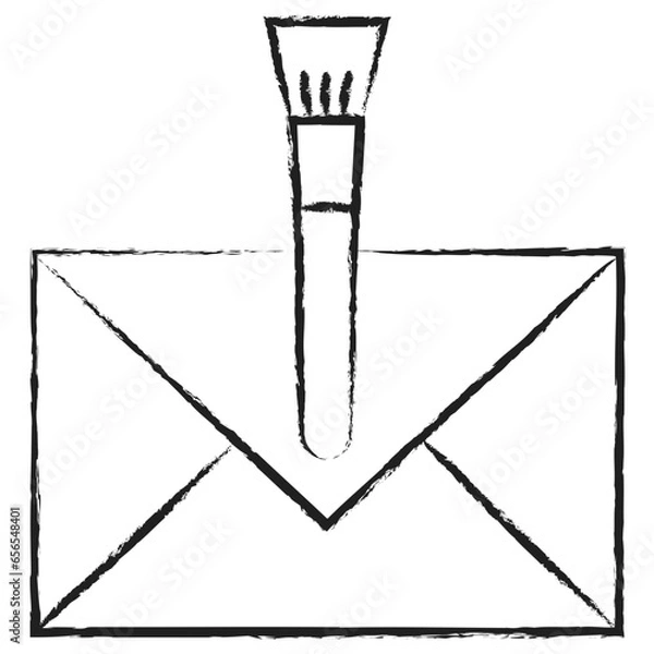 Obraz Hand drawn Mail icon