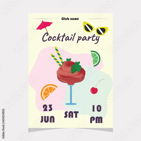 Obraz Cocktail party poster