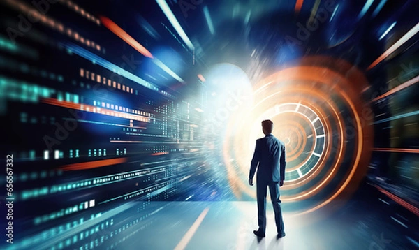 Fototapeta Set goal or business target concepts with arrow darts and bullseye. strategy plan for success.effort and overcoming for worker.focus point ideas