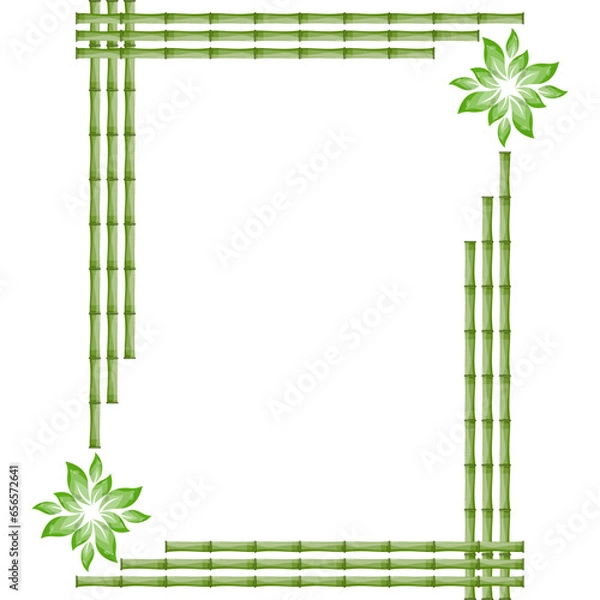 Obraz bamboo frame ornament vector design