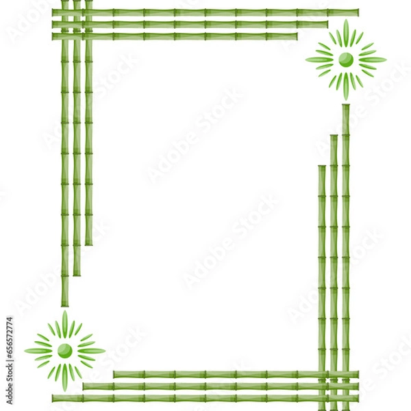 Obraz bamboo frame ornament vector design
