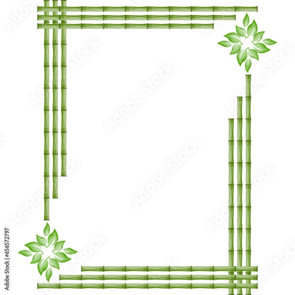 Obraz bamboo frame ornament vector design
