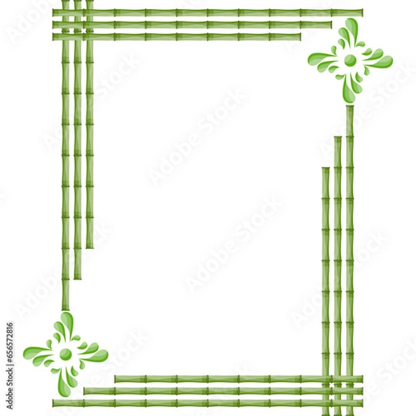 Obraz bamboo frame ornament vector design