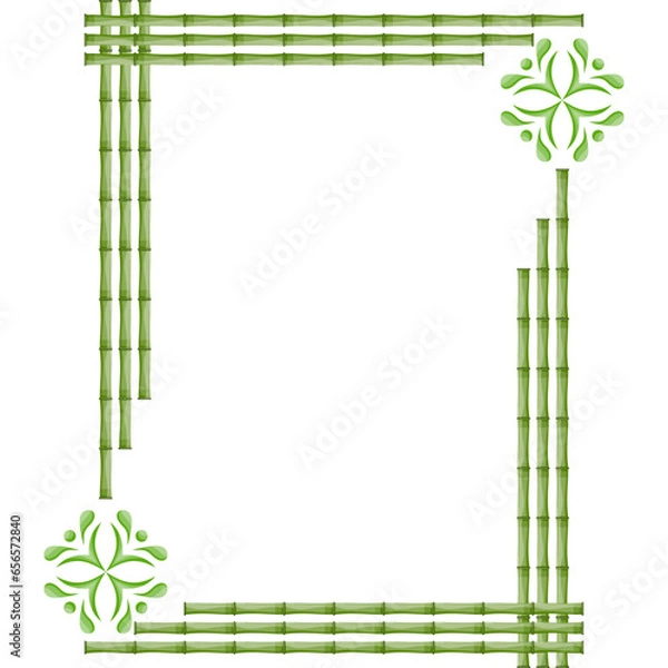 Obraz bamboo frame ornament vector design