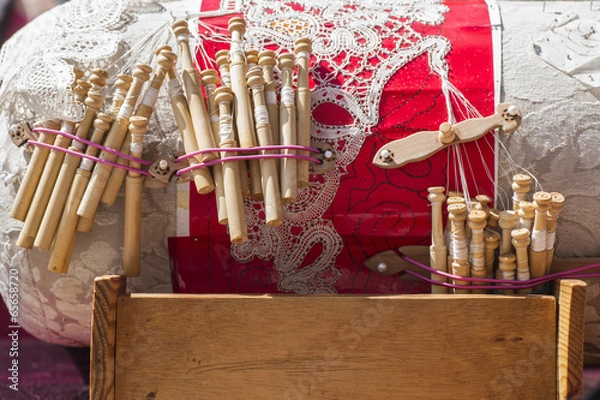 Obraz Material to Make Bobbin Lace.