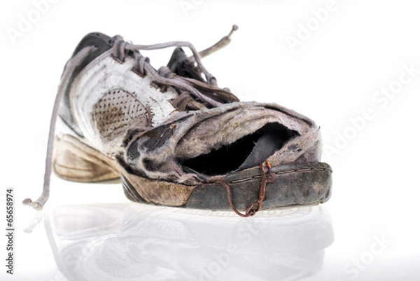 Obraz old and broken shoe