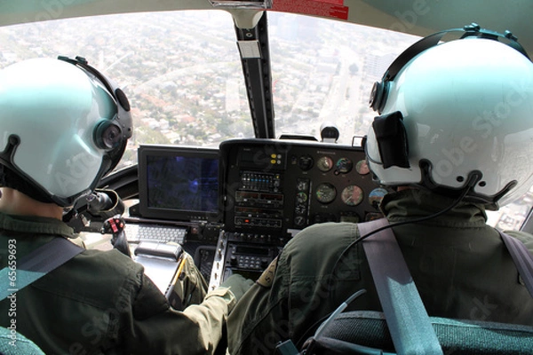 Obraz piloci helikopterów latający