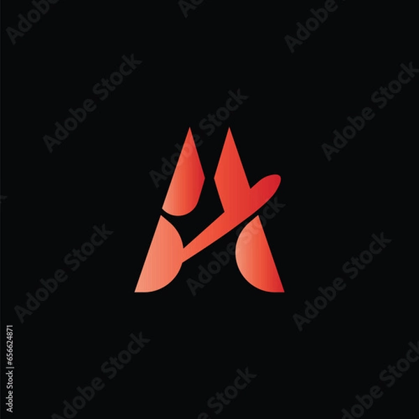 Obraz Letter A abstract logo icon design template element 