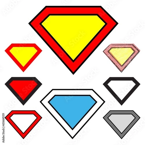 Obraz Kształty diamentów - Logo Superman