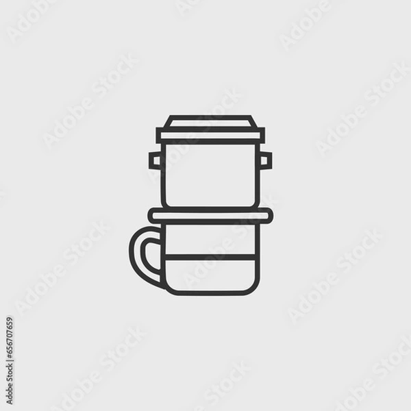 Fototapeta flask vector icon illustration sign