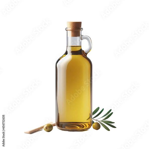 Obraz bottle of olive oil islolated on transparent background, png