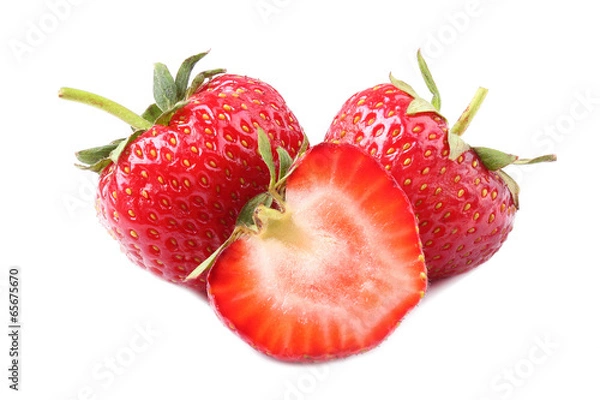 Fototapeta Strawberries isolated on white