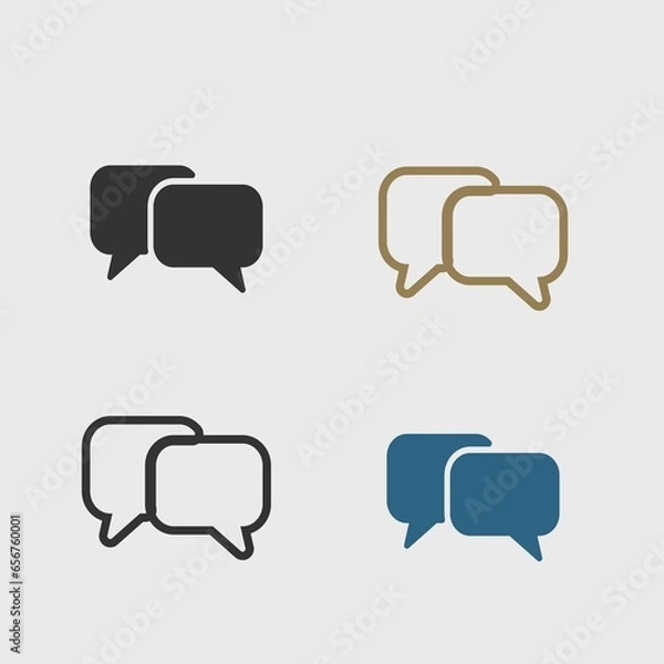 Fototapeta Chat User vector icon illustration sign