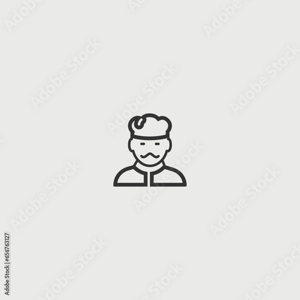 Fototapeta Chef vector icon illustration sign