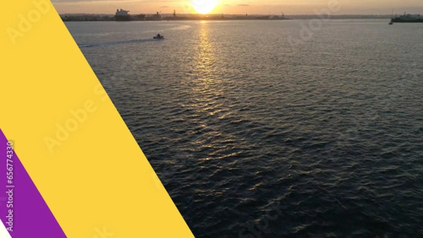 Fototapeta Sliced Geometry Colorful Transitions