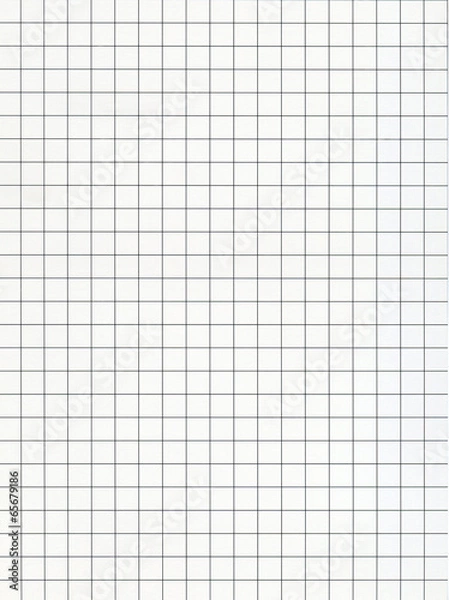 Obraz Squared graph paper black lines