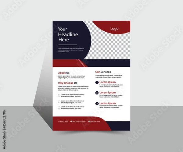 Obraz professional business flyer design with texture and pattern