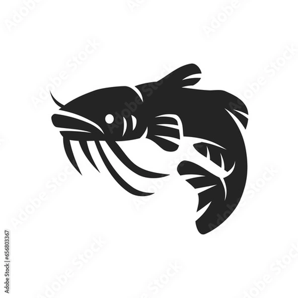 Obraz catfish logo template Isolated. Brand Identity. Icon Abstract Vector graphic