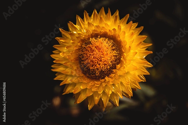 Obraz flower on black background