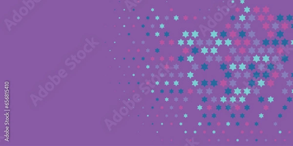 Obraz Stars wide banner Two Color Abstract Illustration background beautiful wallpaper of colorful multi sizes stars