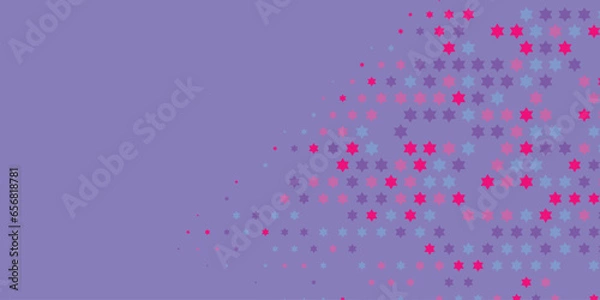Fototapeta Stars wide banner Two Color Abstract Illustration background beautiful wallpaper of colorful multi sizes stars