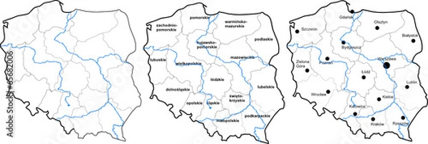 Obraz Polska mapa