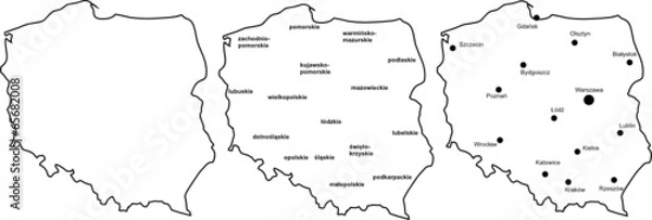 Obraz Polska mapa