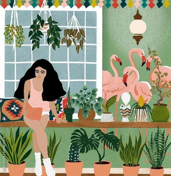 Obraz Simple 2D Relaxing Vector Illustration