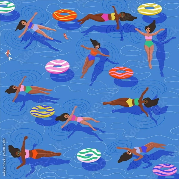 Obraz Simple 2D Relaxing Vector Illustration