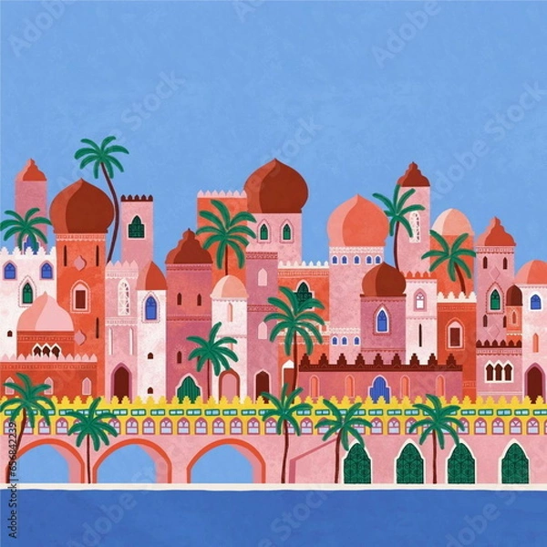 Obraz Simple 2D Interior Vector Illustration