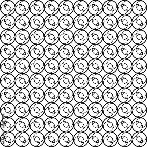 Fototapeta Vector modern eyes tattoo geometric seamless halftone pattern