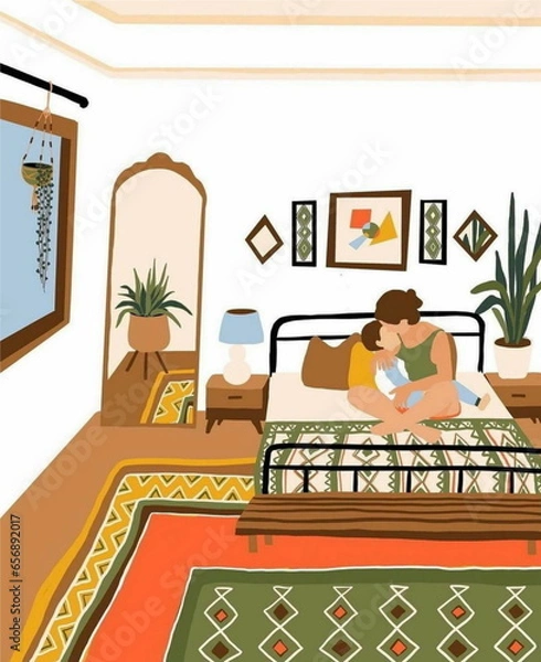 Obraz Simple 2D Relaxing Vector Illustration