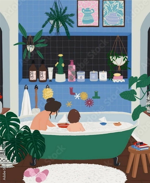 Obraz Simple 2D Relaxing Vector Illustration