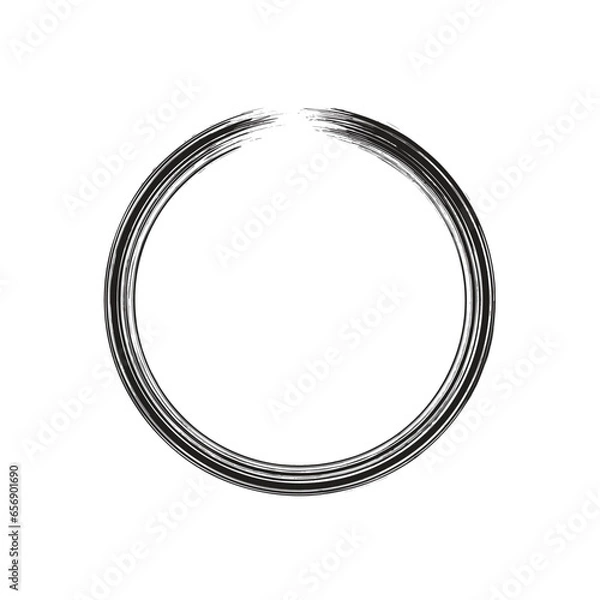 Fototapeta Hand Drawn Circle Shape Abstract rounded shape