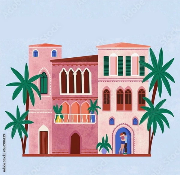 Obraz Simple 2D Interior Vector Illustration