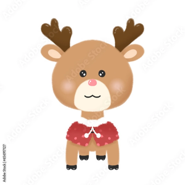 Obraz Cute reindeer cartoon