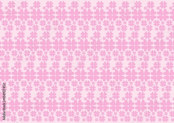 Fototapeta seamless pattern with pink flowers