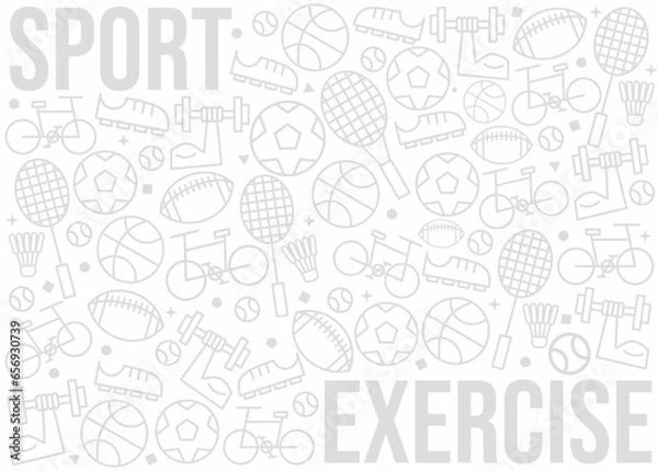 Fototapeta Sport and exercise pattern design