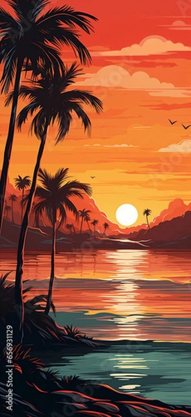 Obraz A very beautiful tropical sunset