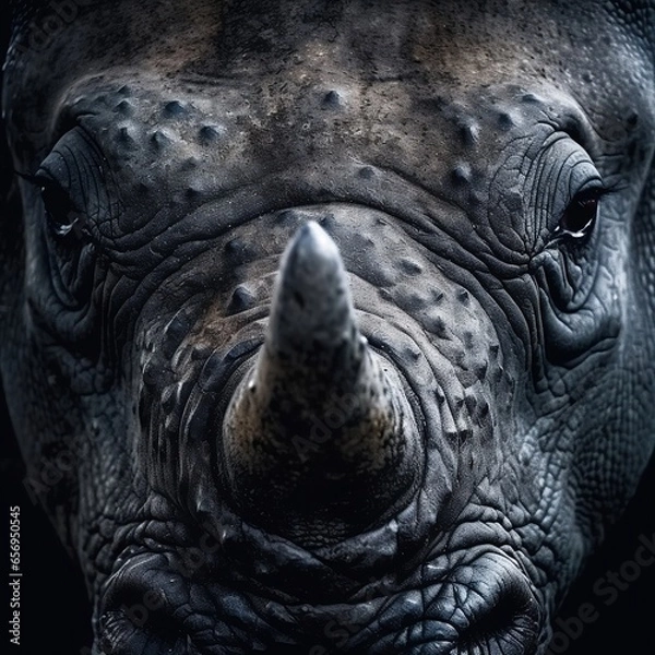 Obraz Close-up image of a Rhinoceros's face