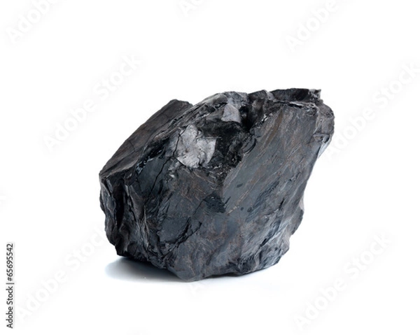Obraz Coal on white background