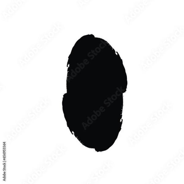 Fototapeta Grunge Vertical Oval Shape Filled Abstract rounded shape