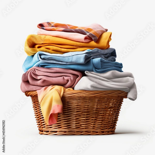 Obraz stack of clothes in basket
