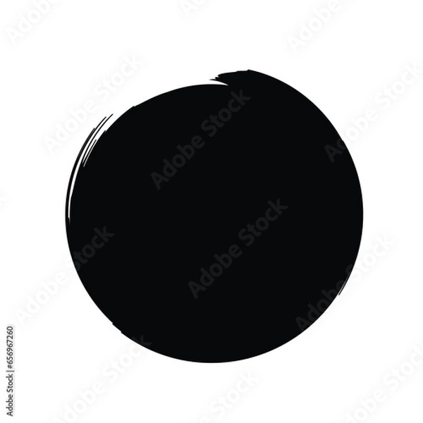 Fototapeta Grunge Circle Shape Filled Abstract rounded shape